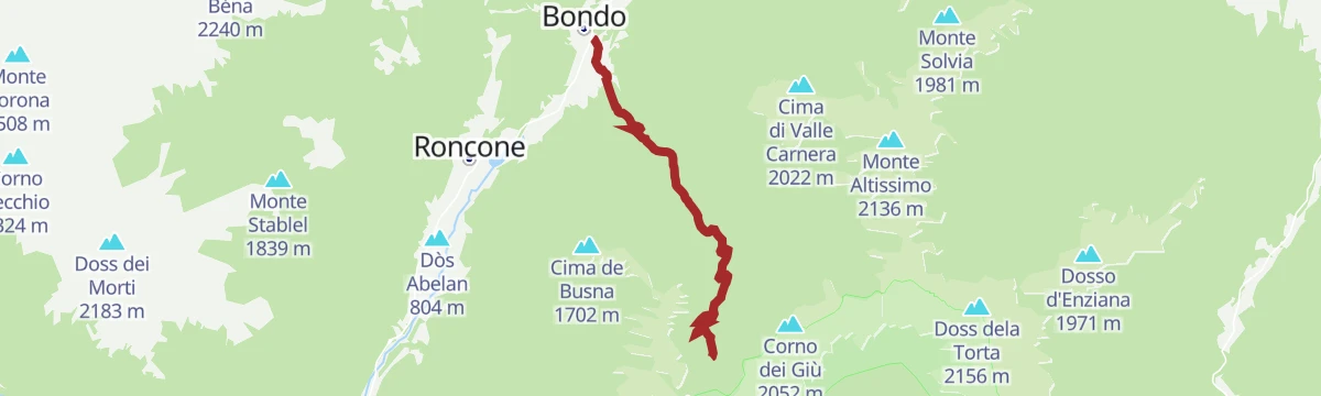 Route map: Bondo - Malga Campei